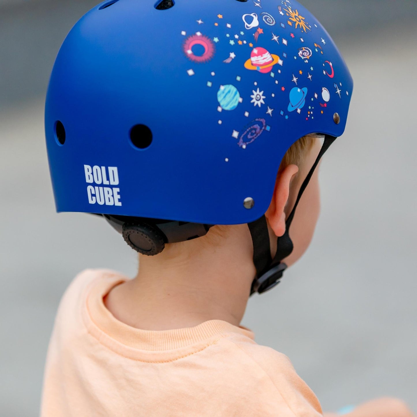 Galaxy Sky Blue - Kids Helmet-3