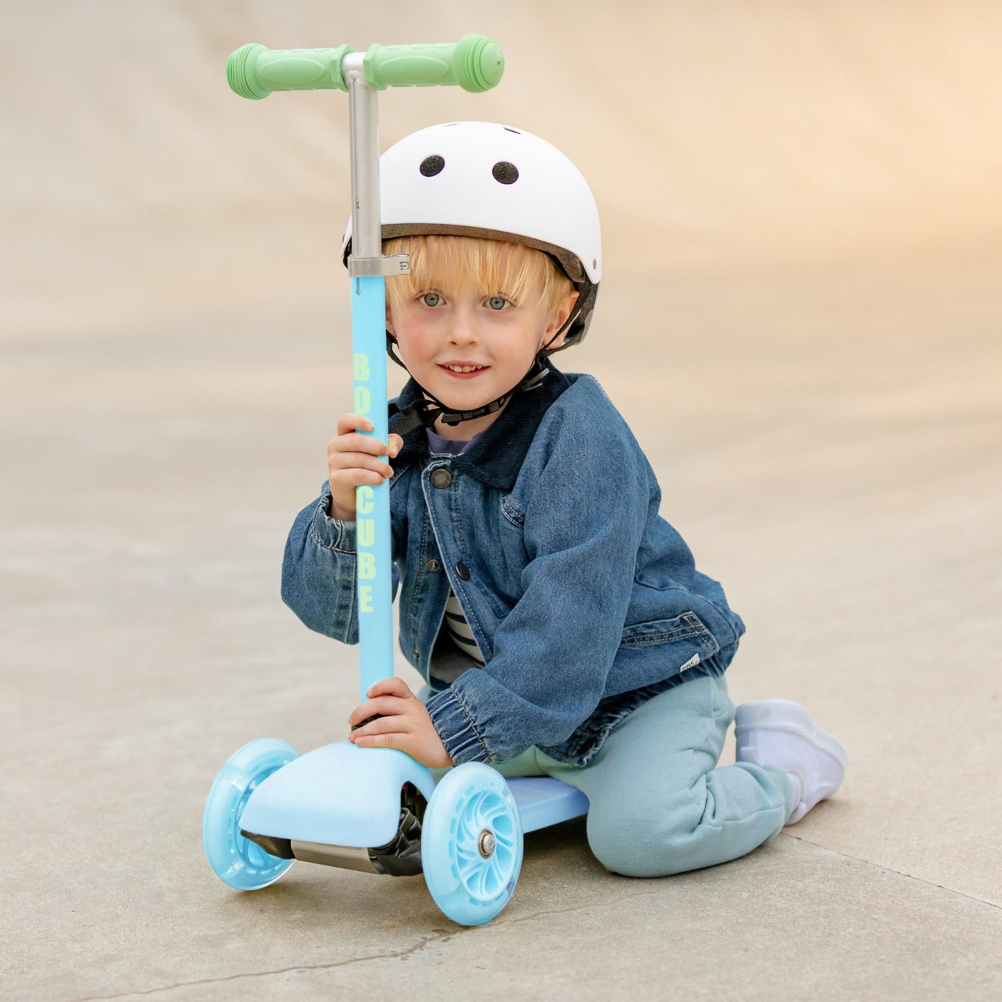 Blue & Green - Teeny 3 Wheel Scooter-3