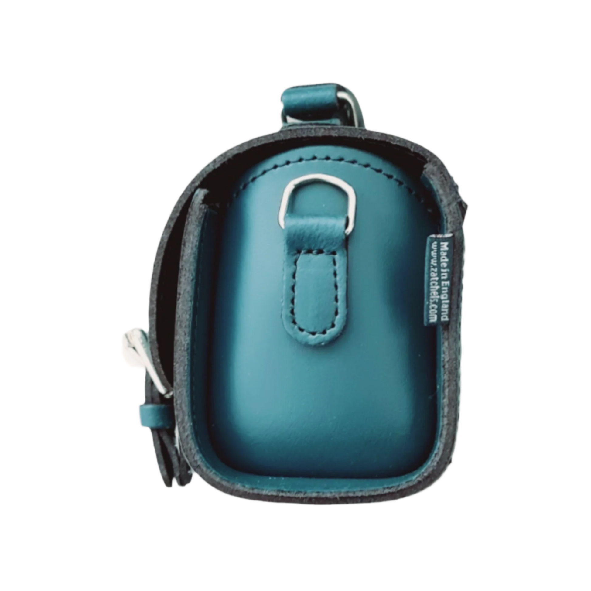 Handmade Leather Bowler Bag - Teal-3