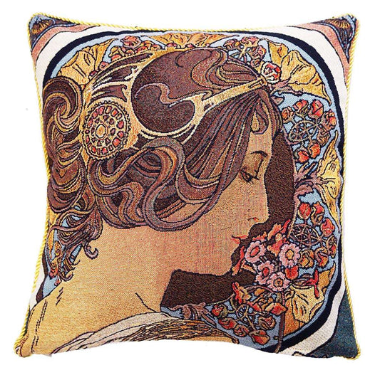 Alphonse Mucha Primrose - Cushion Cover Art 45cm*45cm-0