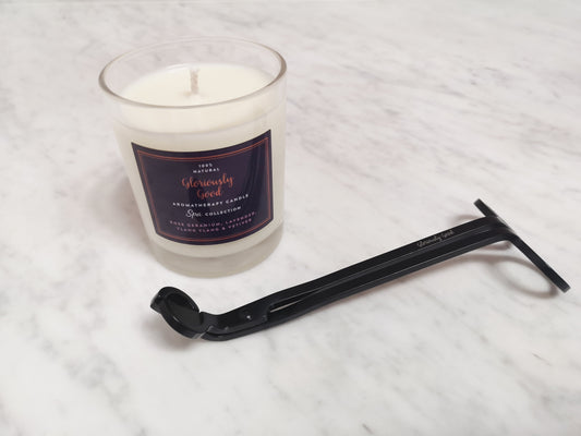 Rose Geranium Aromatherapy Candle and Wick Trimmer Set-0