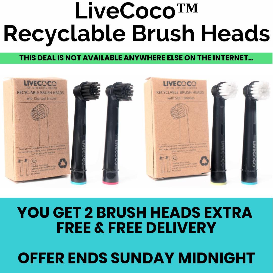 LiveCoco™ Recyclable Toothbrush Heads + 2 Free Gifts until Sunday Only-0