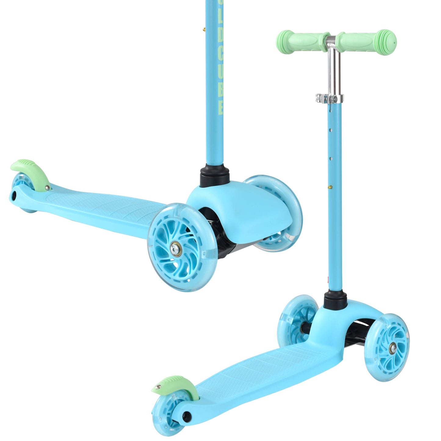 Blue & Green - Teeny 3 Wheel Scooter-1