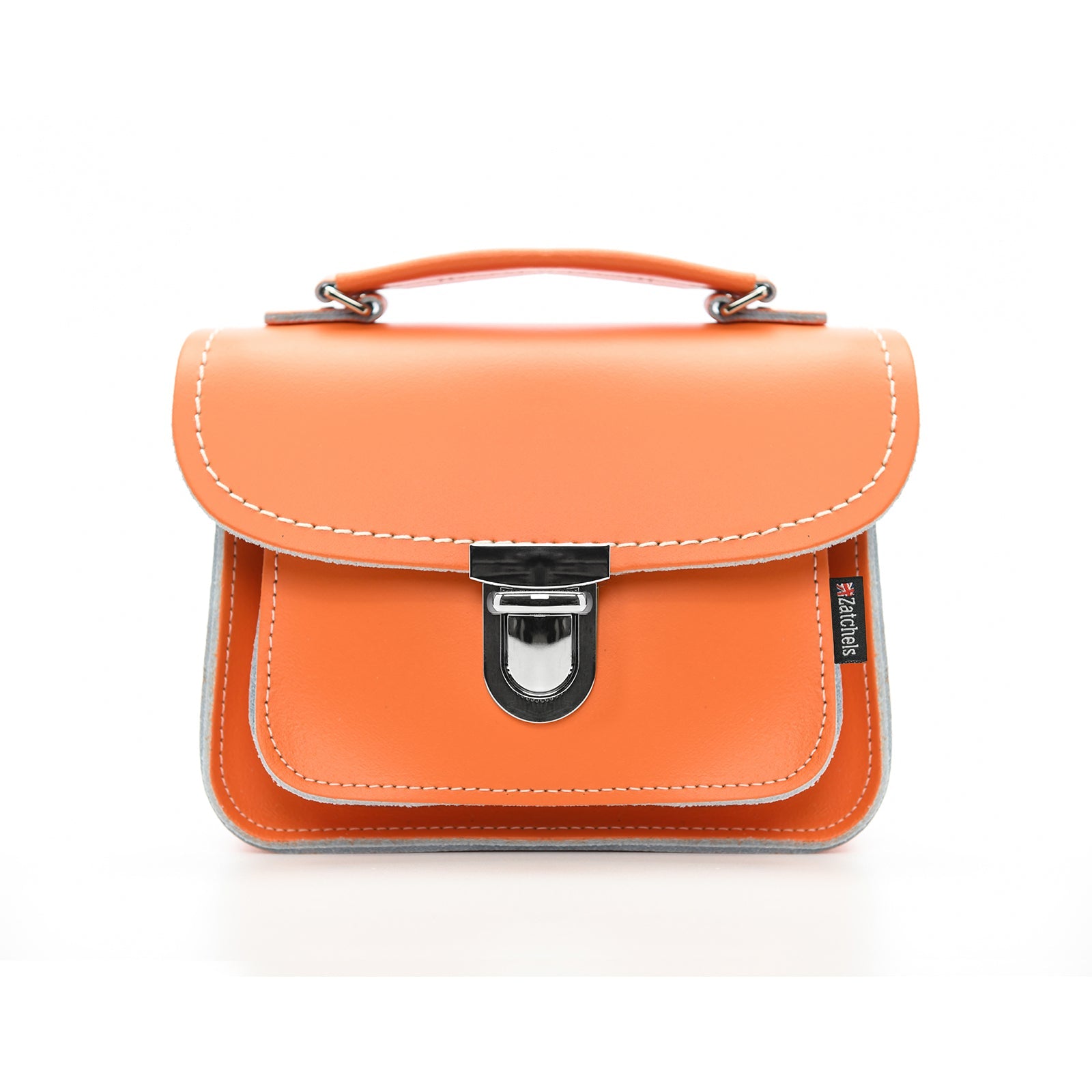 Luna Handmade Leather Bag - Orange-0