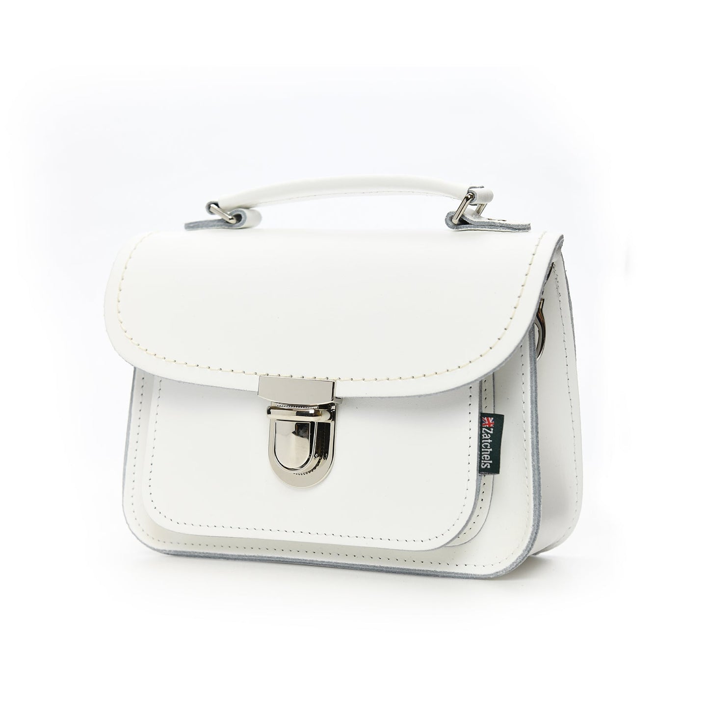 Luna Handmade Leather Bag - White-1