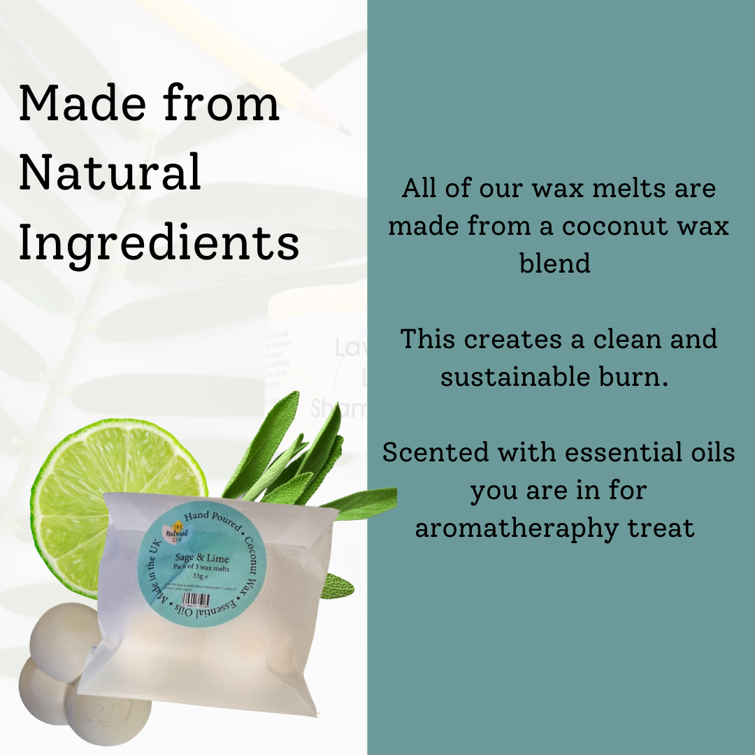 Sage & Lime Coconut Wax melts - Pack of 3-2