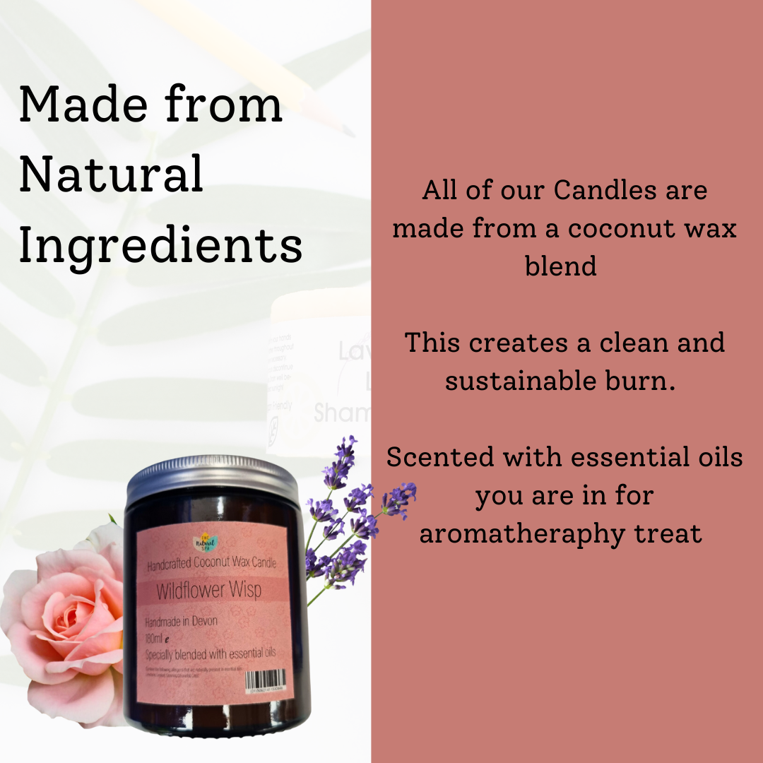 Wildflower Wisp hand poured coconut wax candle - 2 size options-3