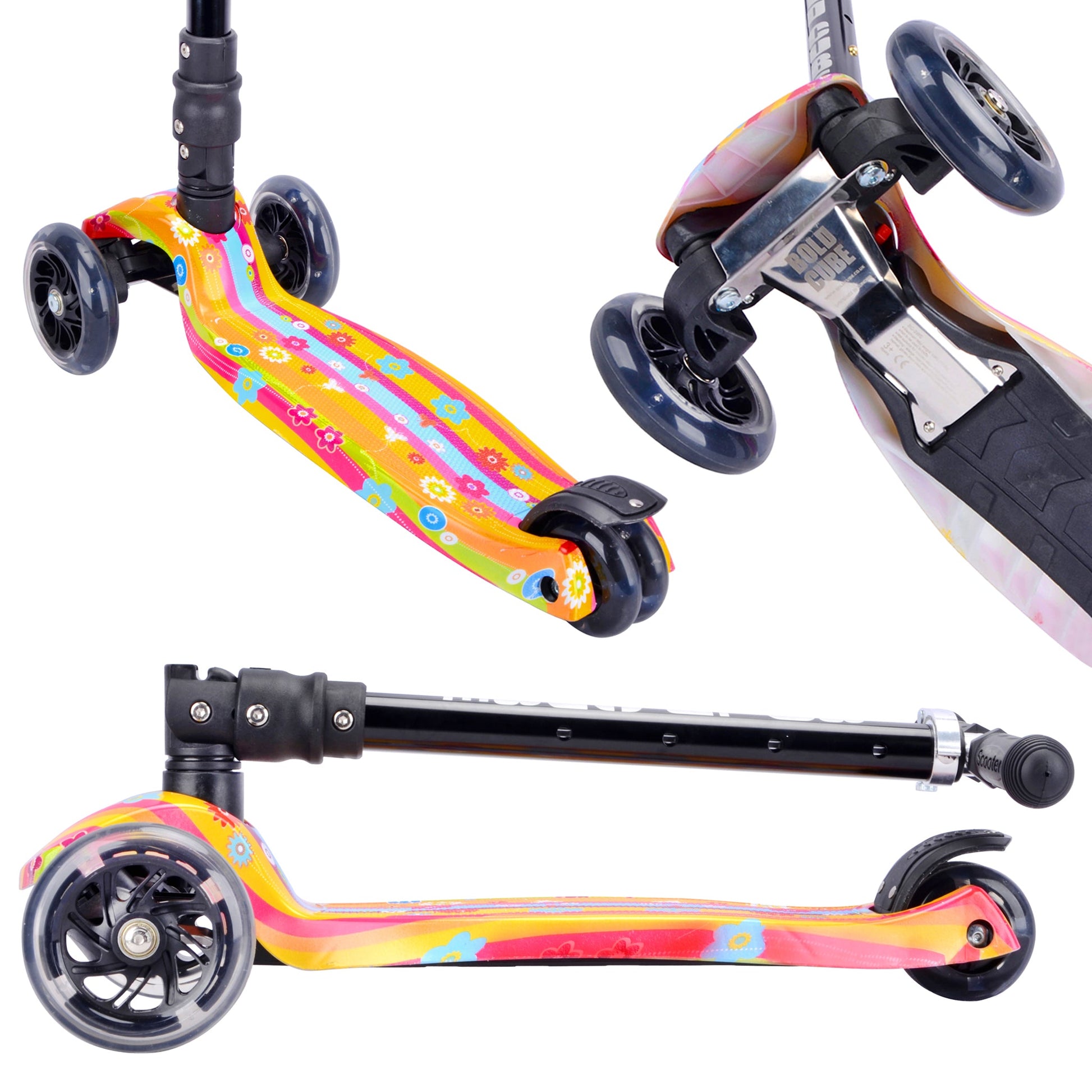 Flower Power - Big 3 Wheel Scooter-1