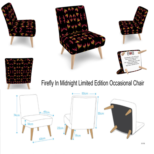 Firefly in Midnight, Limited Edition, Exclusively Designed Upholstered Occasional Chair