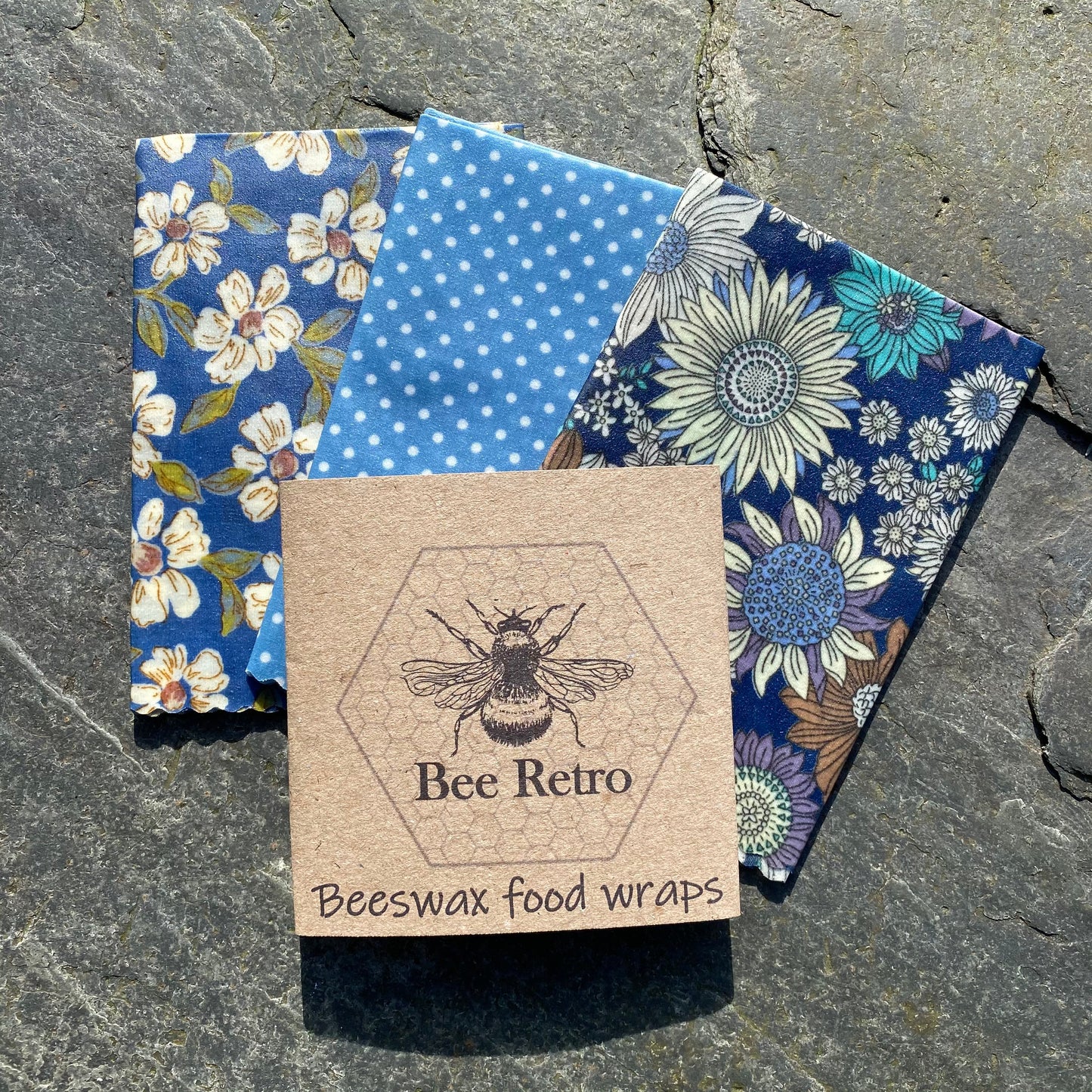 Blue Sunflower- Eco Friendly Beeswax Wrap-1