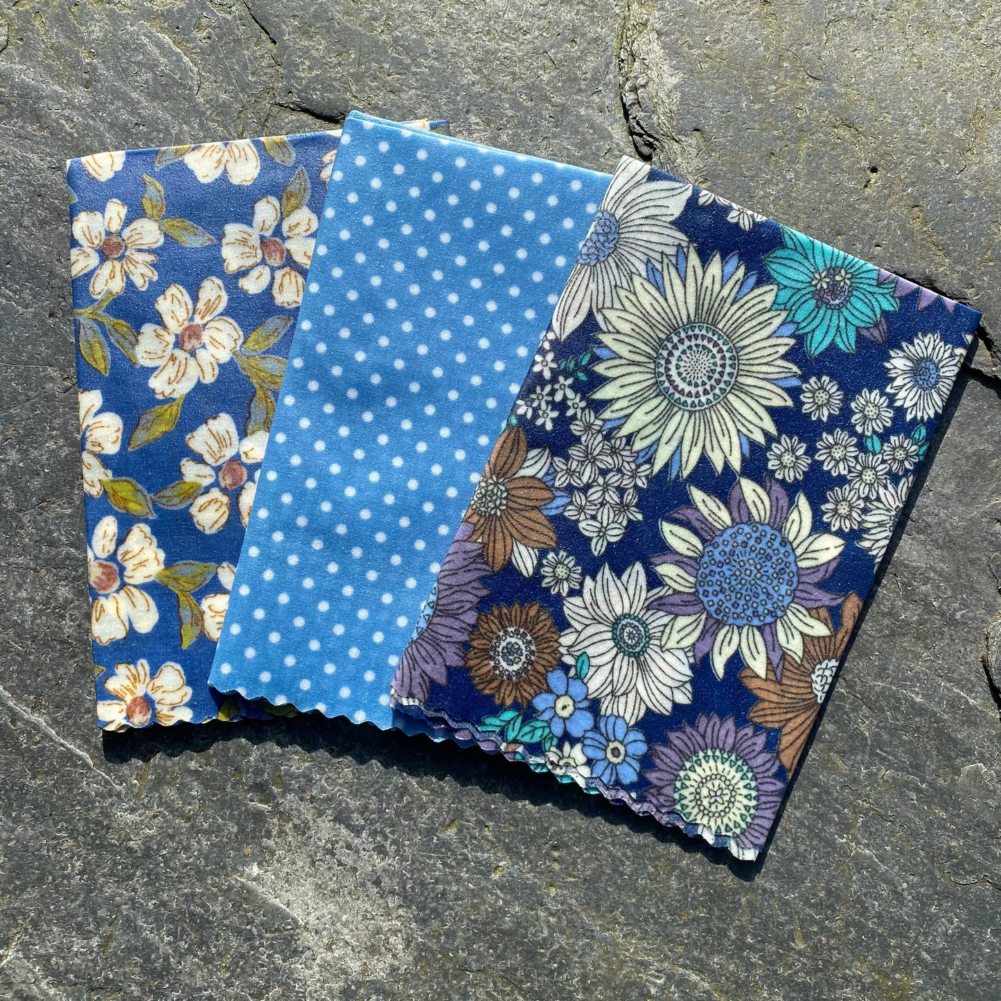 Blue Sunflower- Eco Friendly Beeswax Wrap-4