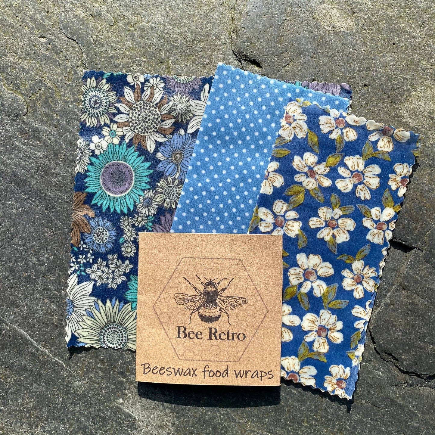 Blue Sunflower- Eco Friendly Beeswax Wrap-3