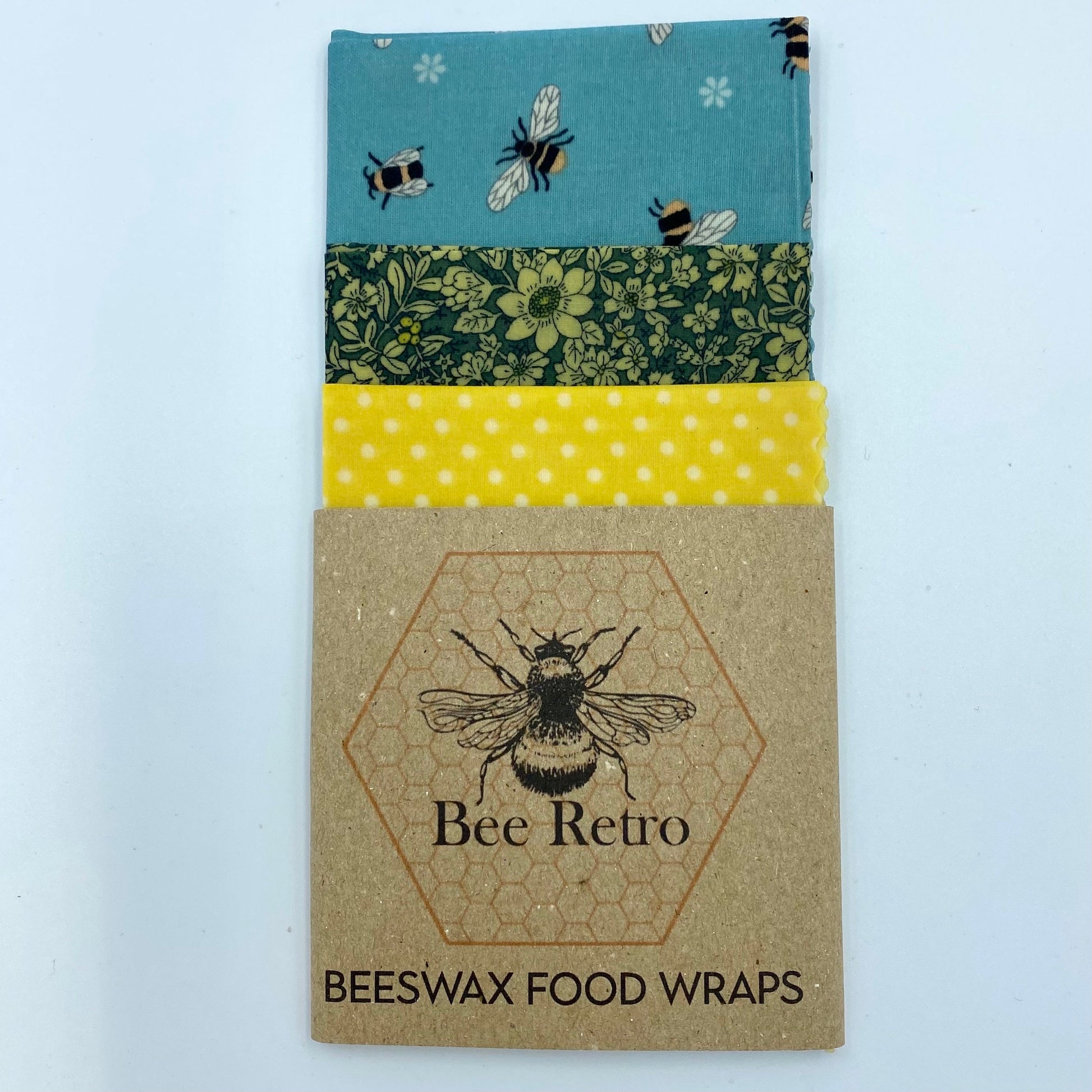 Blue Bee floral Eco Friendly Beeswax Food Wrap-0