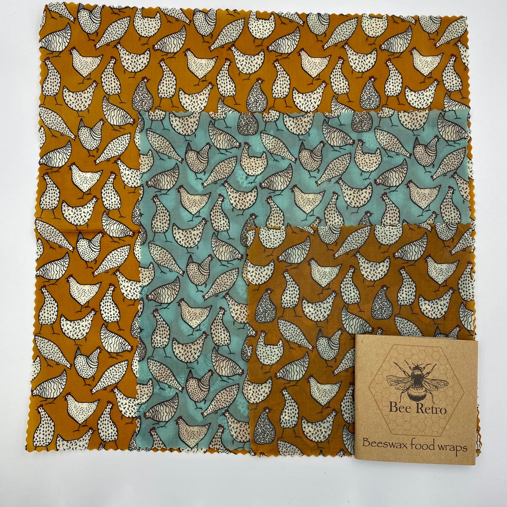 Chicken Design Beeswax Wraps-0