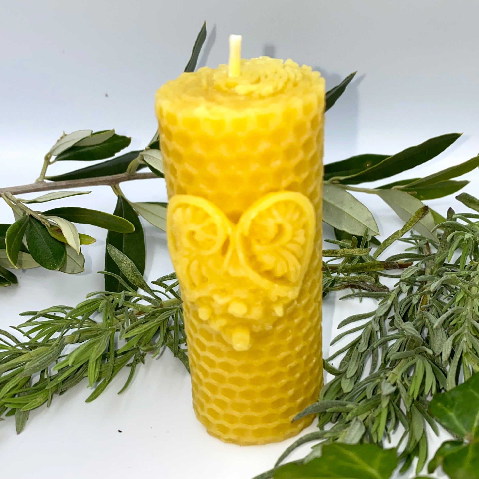 Heart Pillar Candle- Pure British Beeswax-1