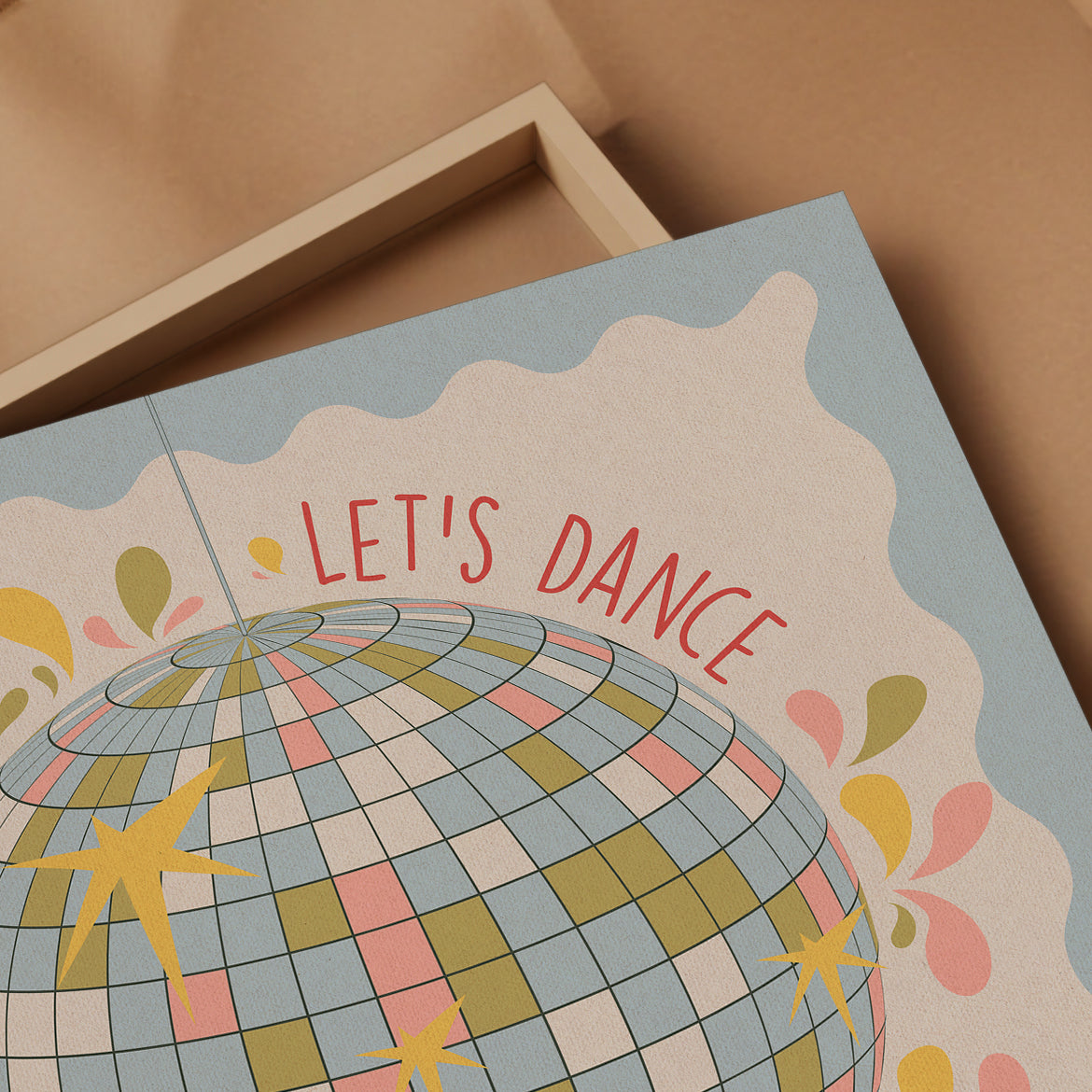 Disco Ball 'Let's Dance' Art Print-2