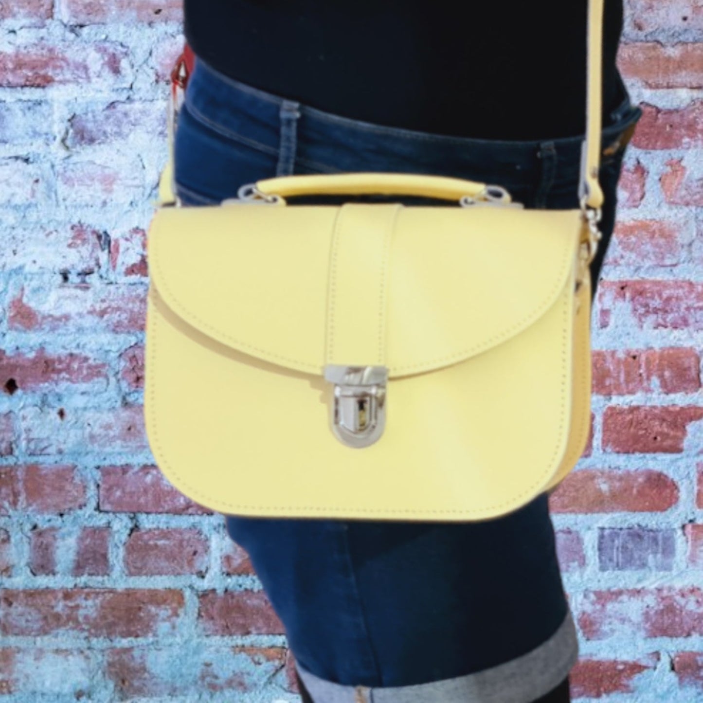 Olympia Handmade Leather Bag - Primrose - Yellow-2