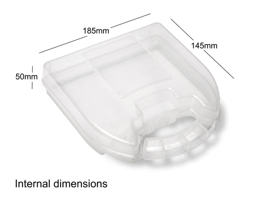 Plastic Clear Storage Case (50x185x145mm internal)-0
