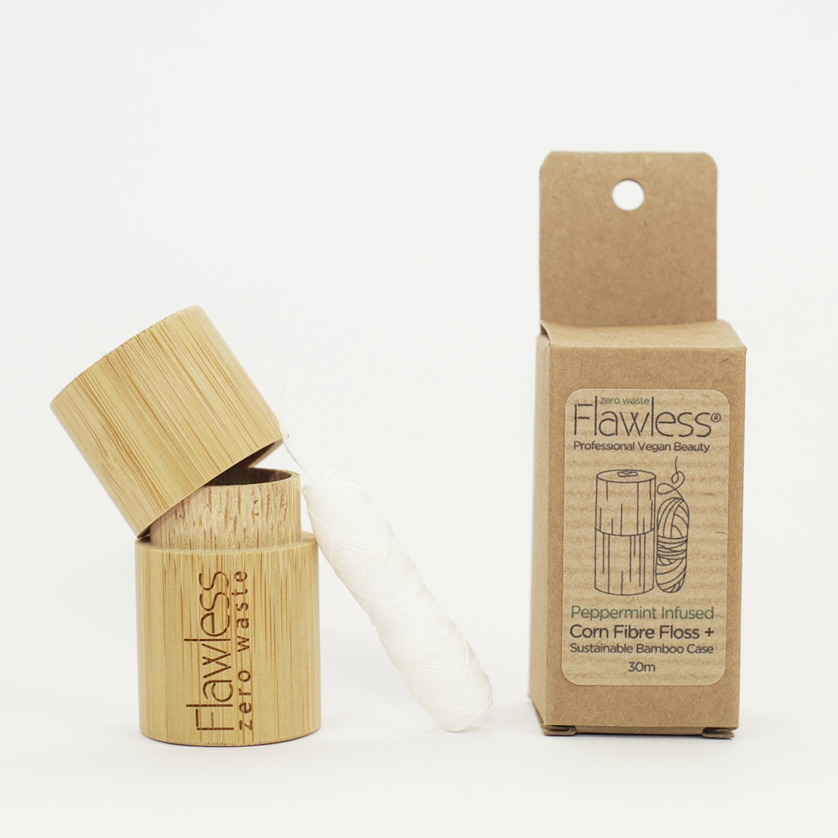 Compostable Dental Floss with Bamboo Dispenser - Peppermint-3