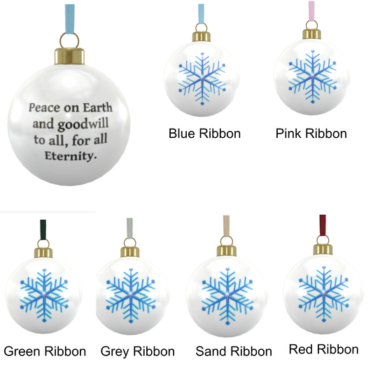 "Peace on Earth" Bone China Bauble