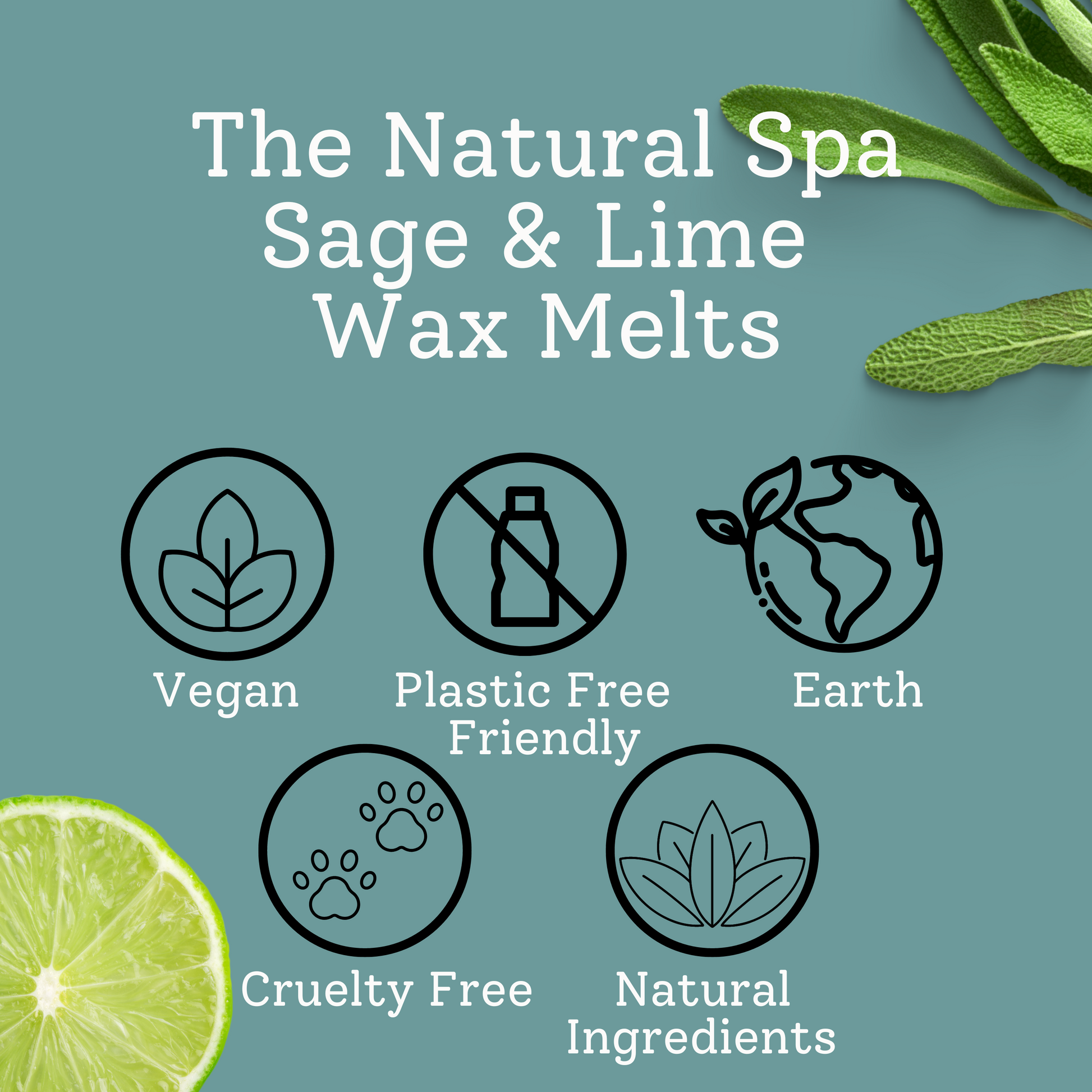 Sage & Lime Coconut Wax melts - Pack of 3-4