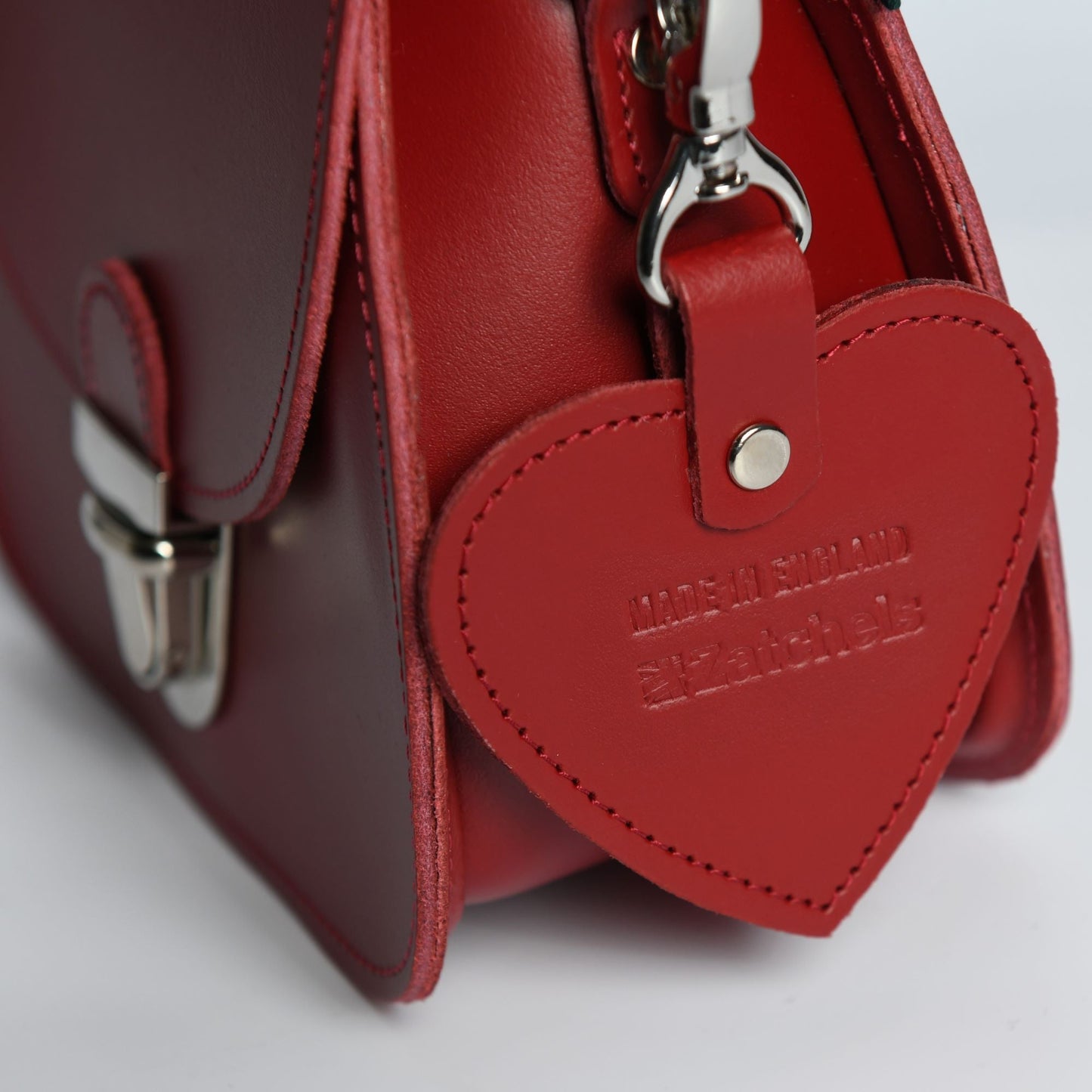 Red Leather Heart Charm with Gift Box-3