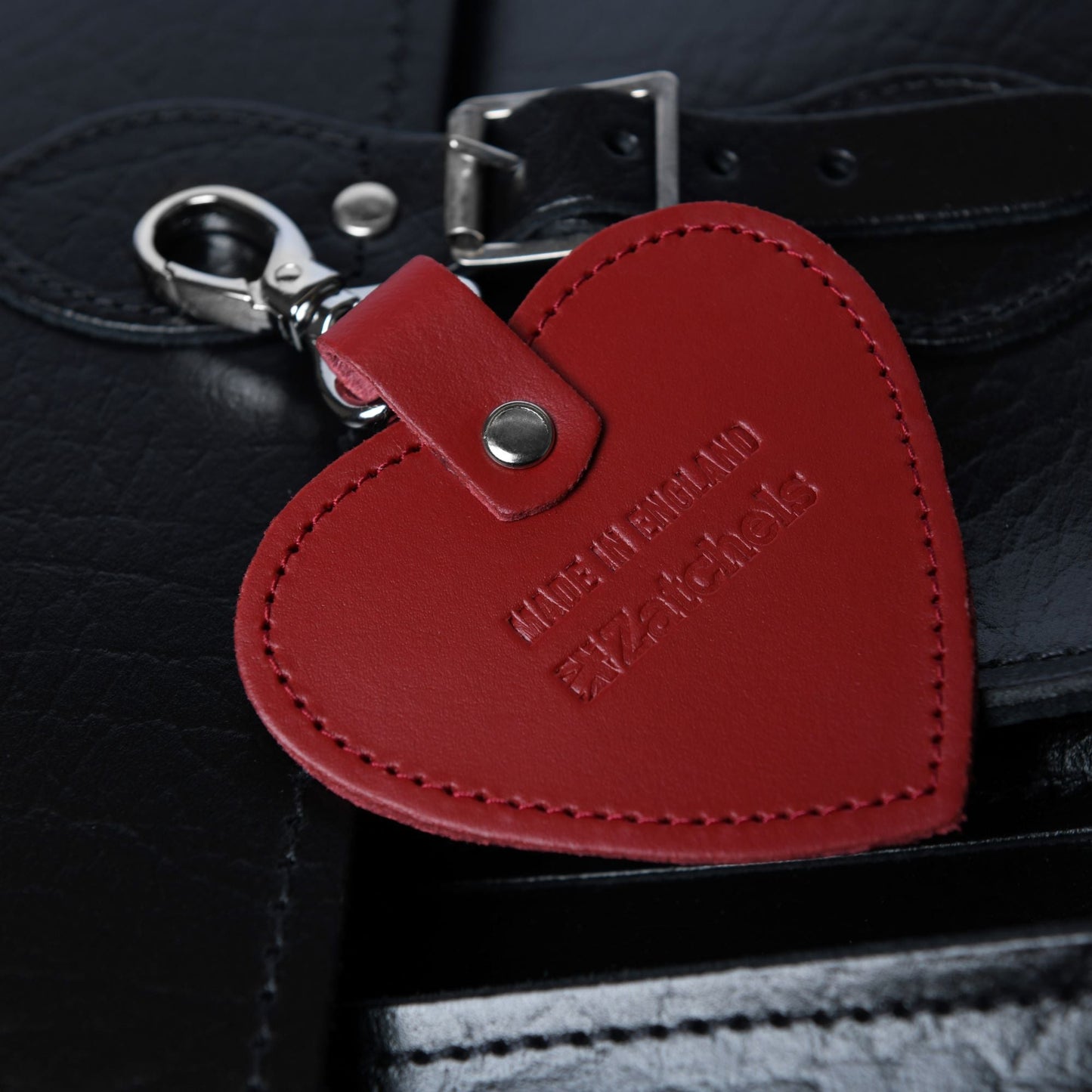 Red Leather Heart Charm with Gift Box-2