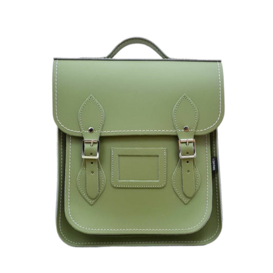 Handmade Leather City Backpack - Sage Green-0