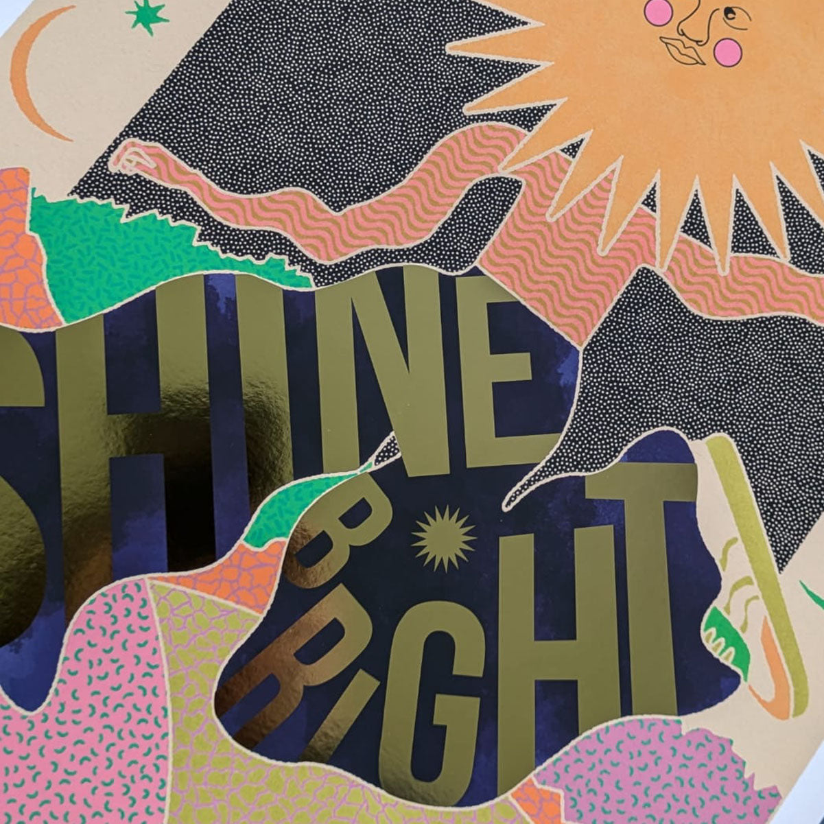 Shine Bright A3 Gold Foiled Art Print-4