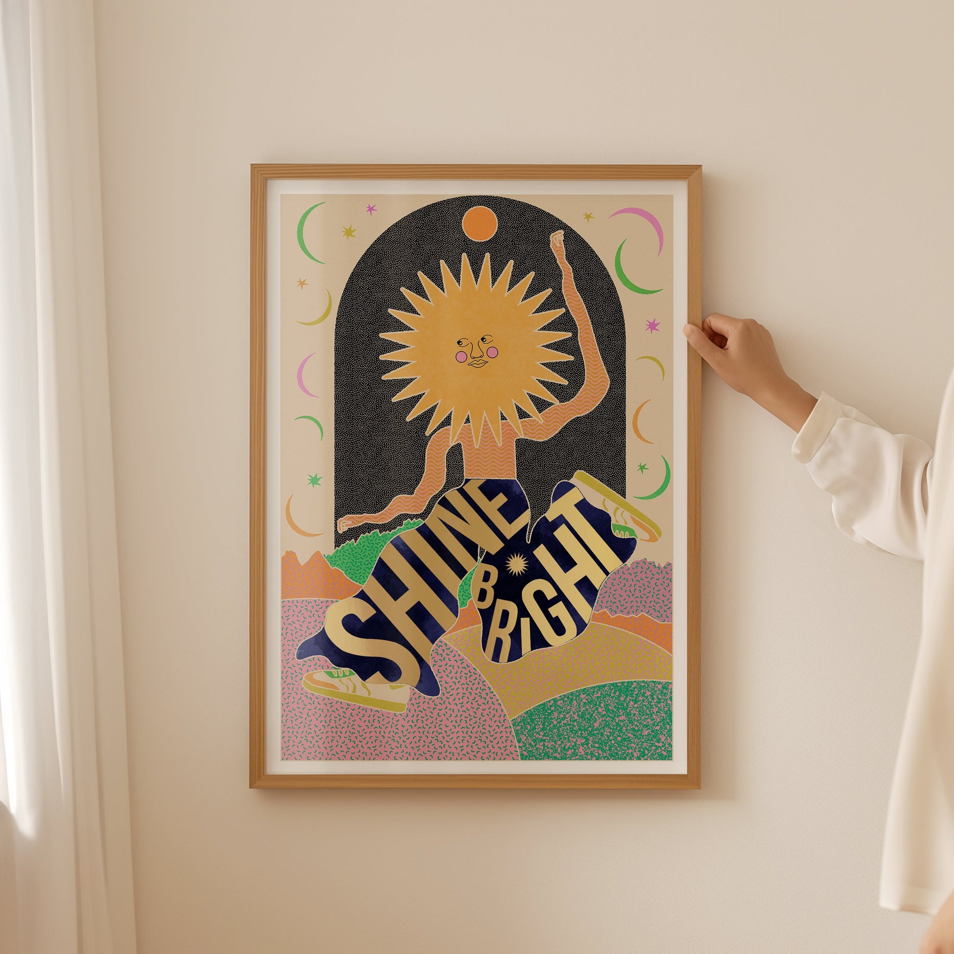 Shine Bright A3 Gold Foiled Art Print-0