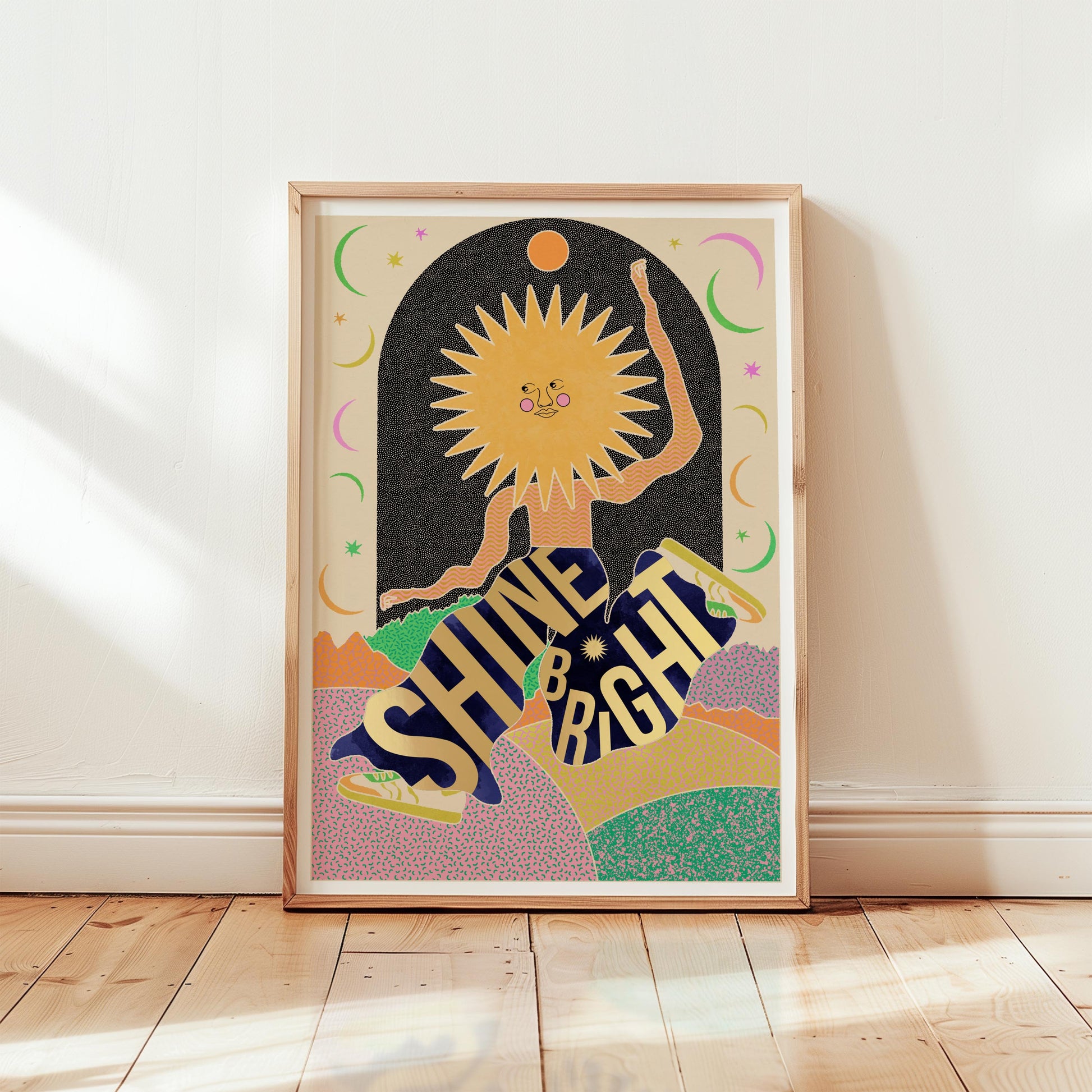 Shine Bright A3 Gold Foiled Art Print-2