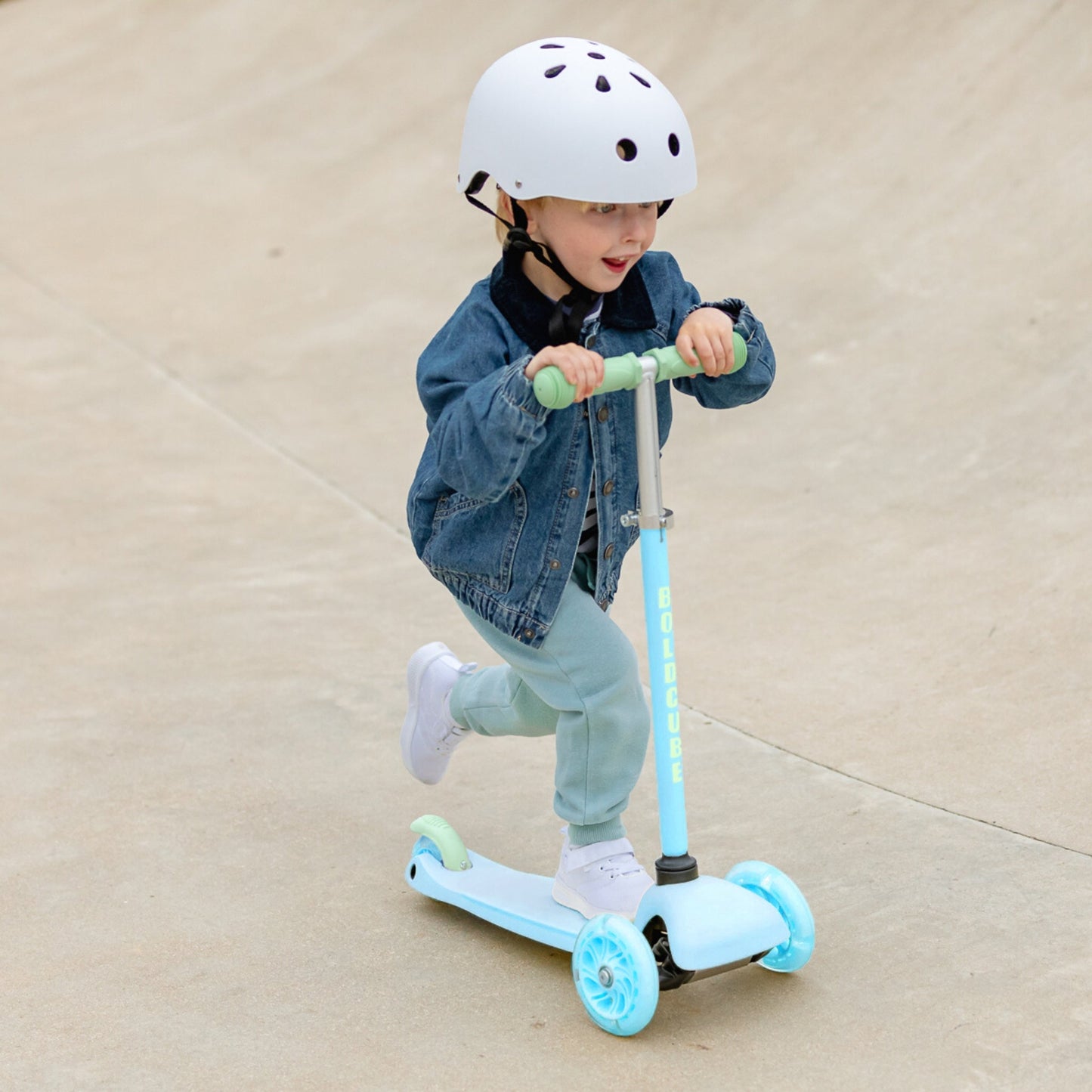 Blue & Green - Teeny 3 Wheel Scooter-4