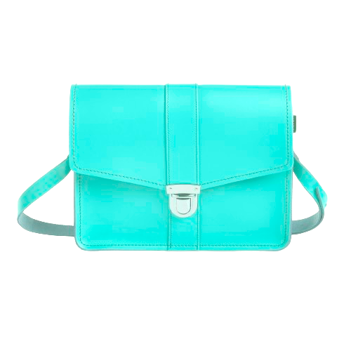 Leather Shoulder Bag - Limpet - Shell Blue-0