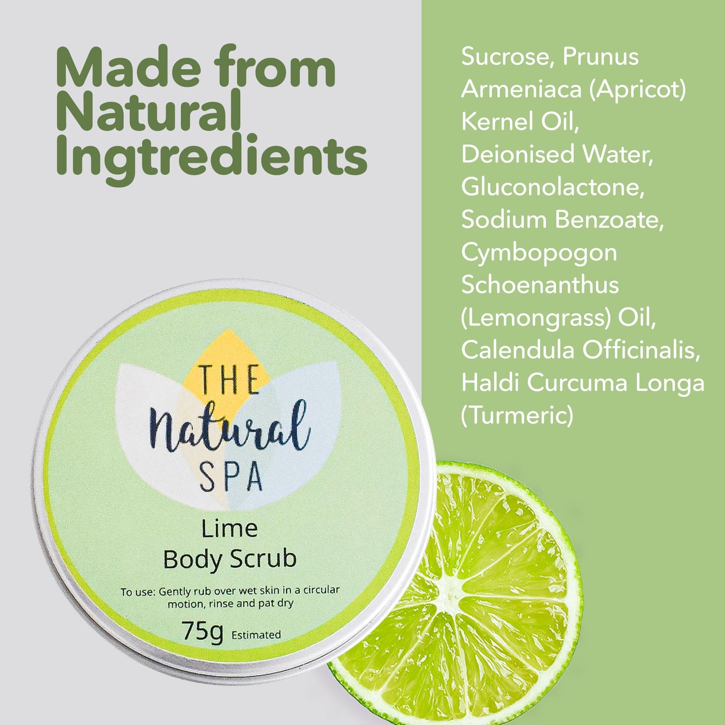 lime Body Scrub - 3 different size option-4