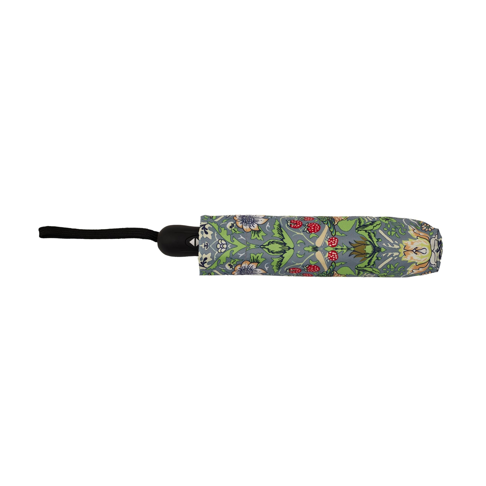 William Morris Strawberry Thief Grey - Automatic Folding Umbrella-2