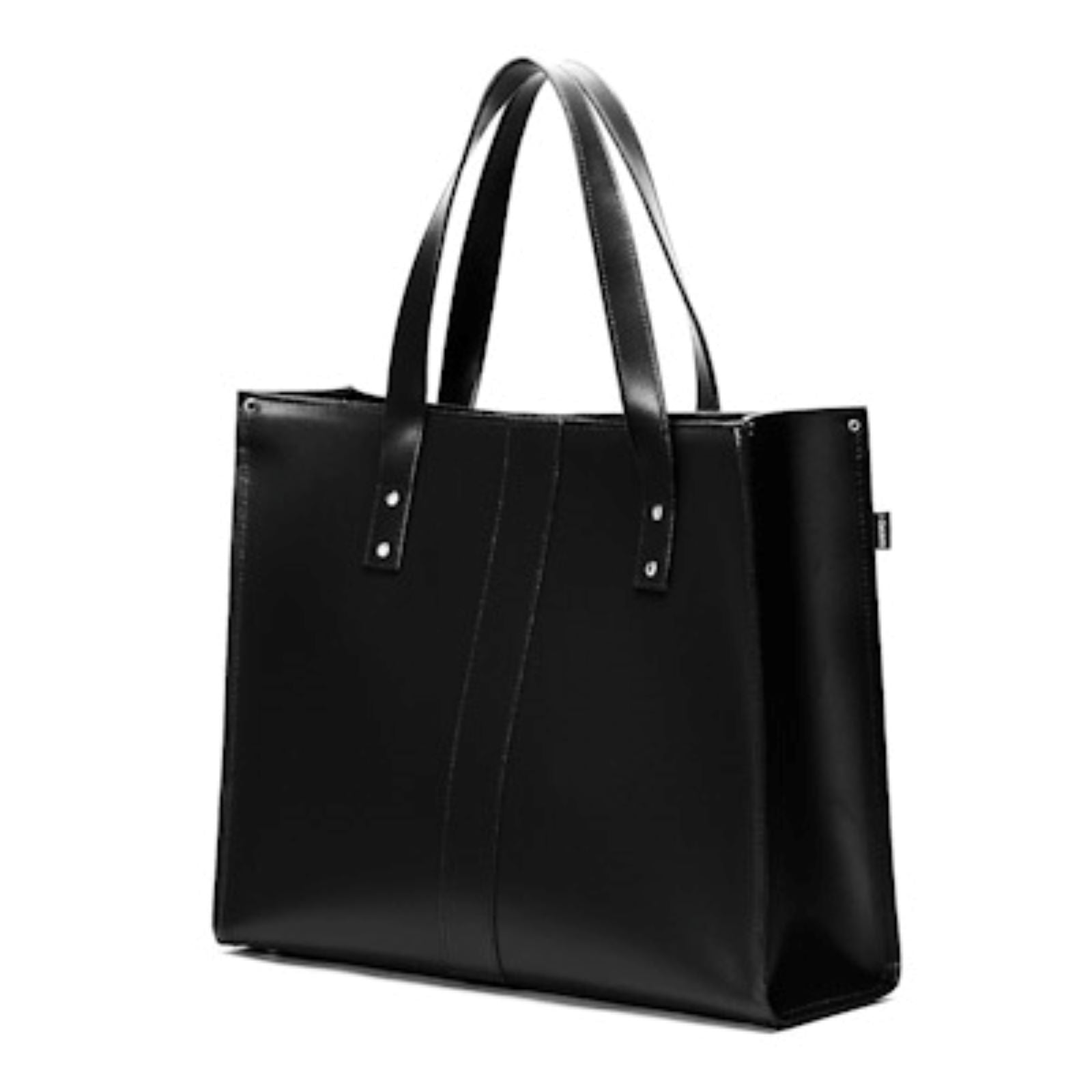 Handmade Leather Shopper - Black-1