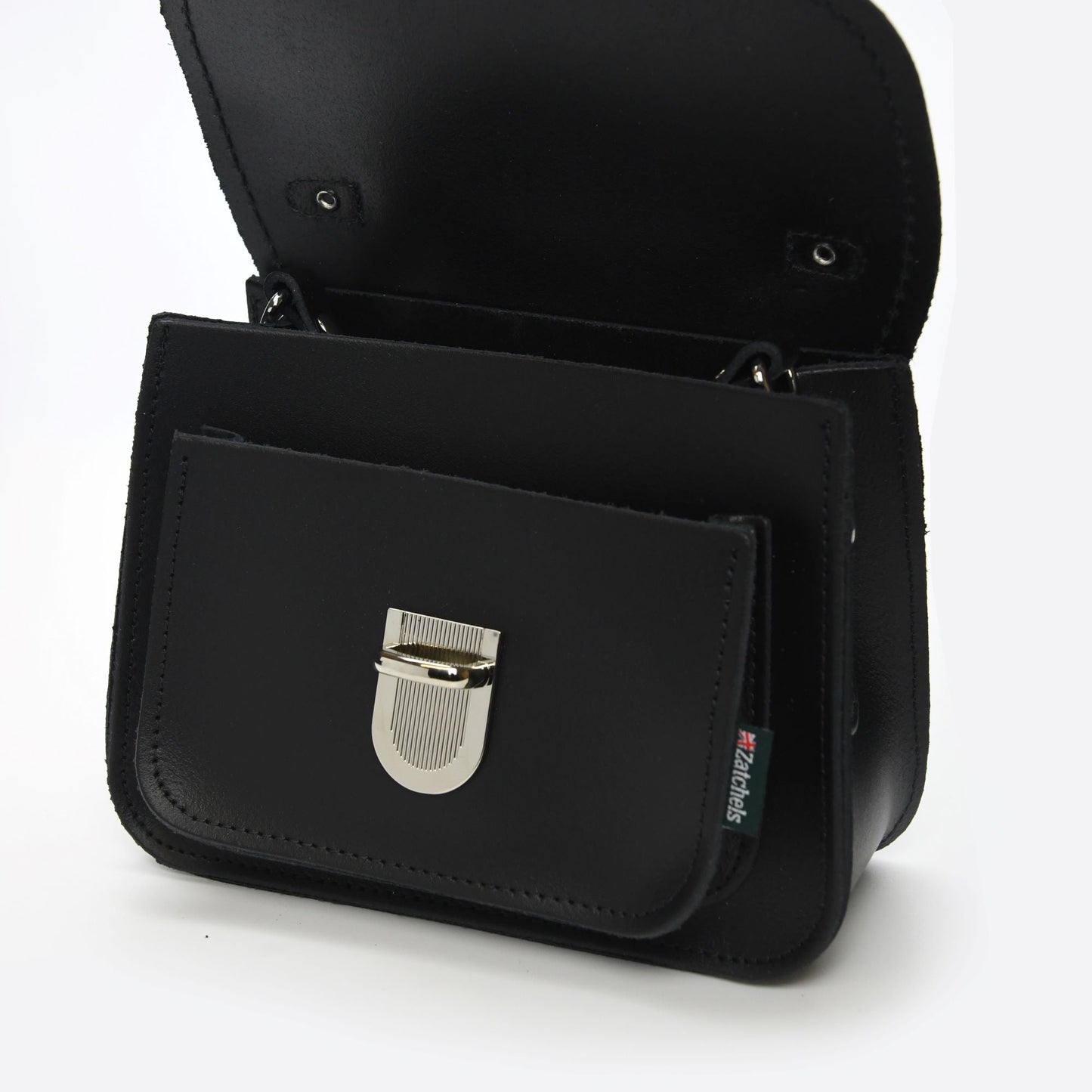 Luna Handmade Leather Bag - Black-2