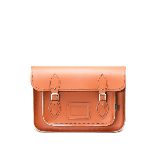 Handmade Leather Satchel - Burnt Orange-0