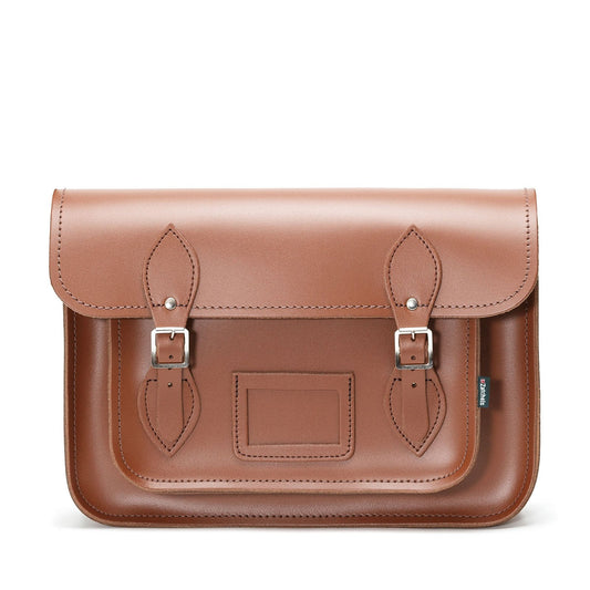 Handmade Leather Satchel - Chestnut-0