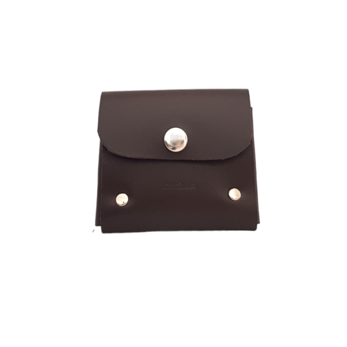 Handmade Leather Simple Coin Purse - Dark Brown-0