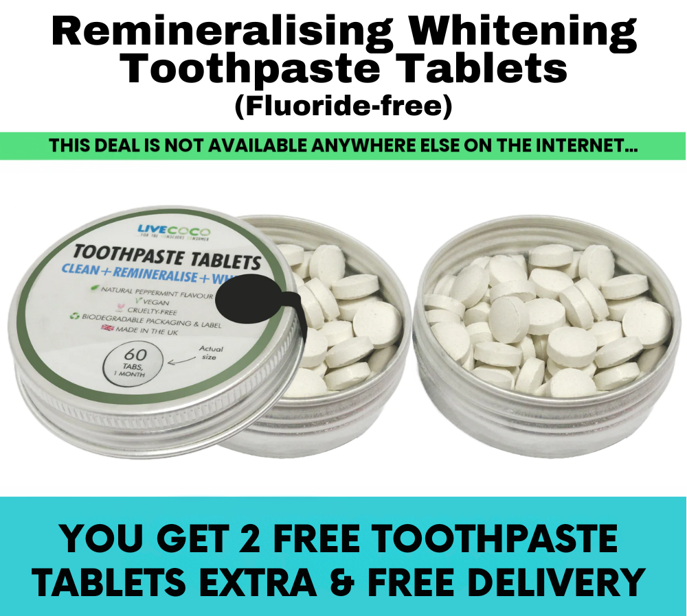 Recyclable Brush Heads-12 Heads + 120 Free Whitening Toothpaste Tablets-2