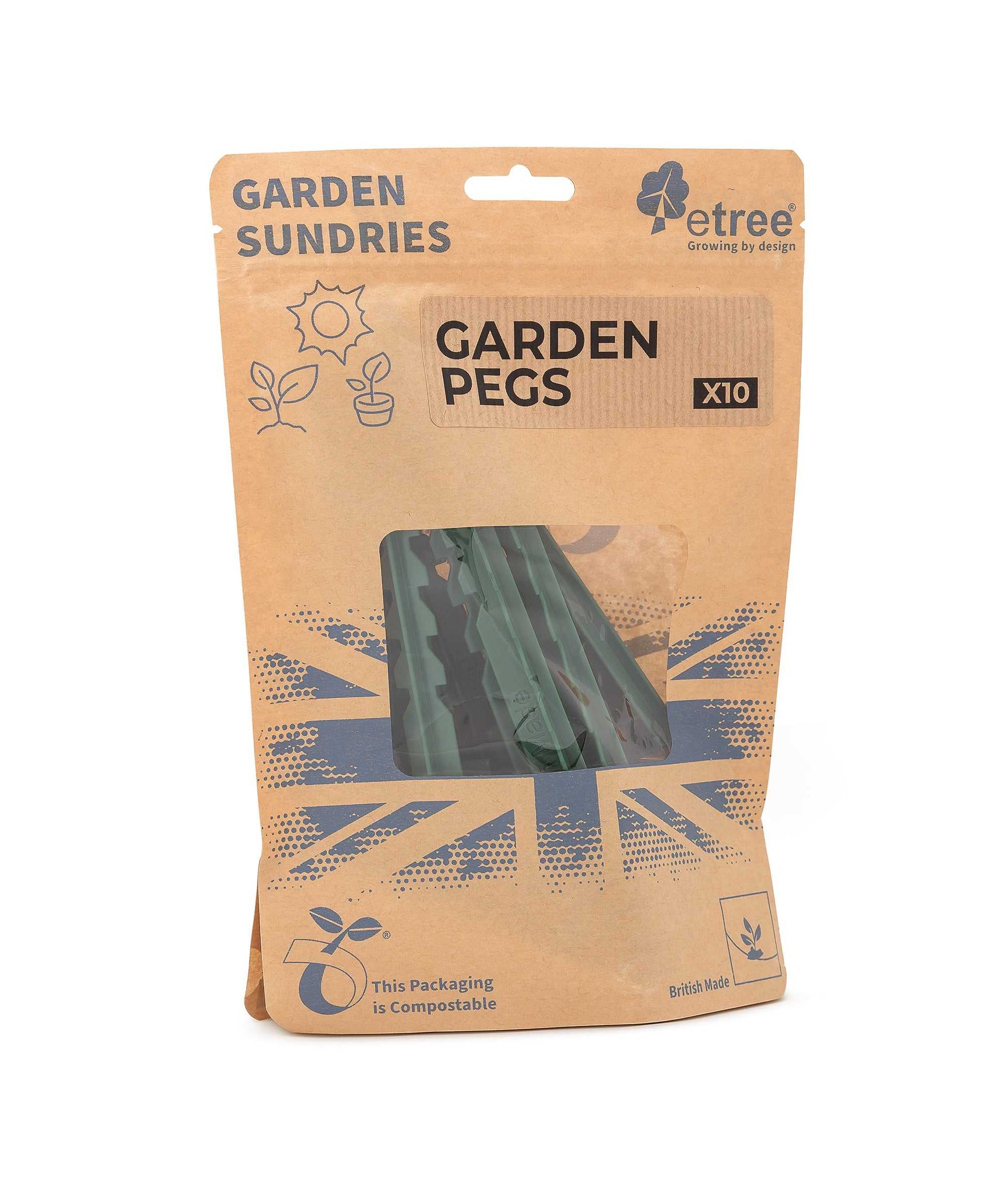 6 x Plastic Garden Netting Peg-2