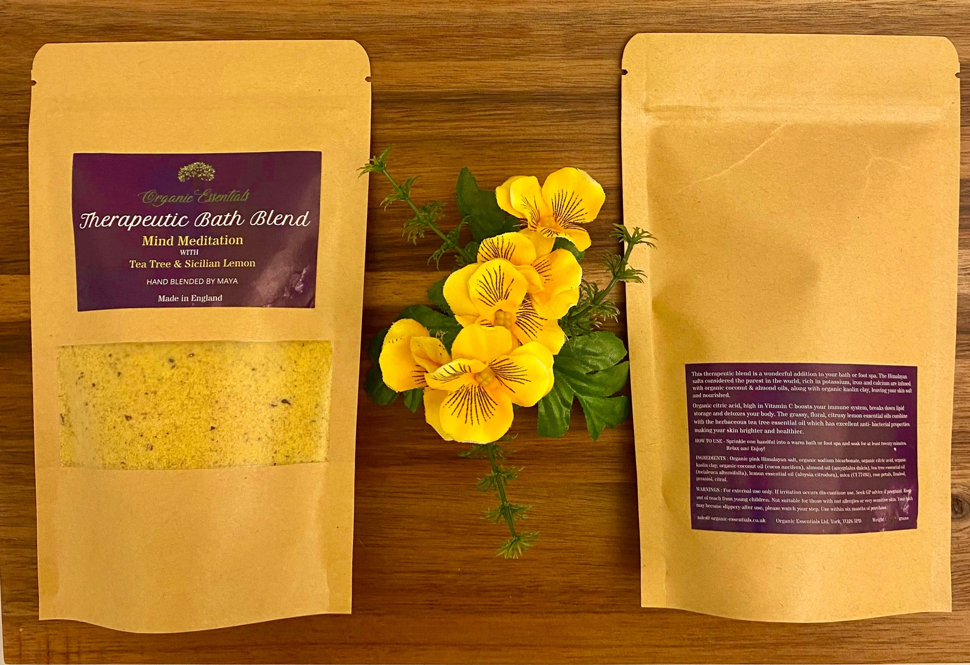 Tea Tree & Lemon Verbena Luxury Natural Bath Blend in Eco-Pouch-0