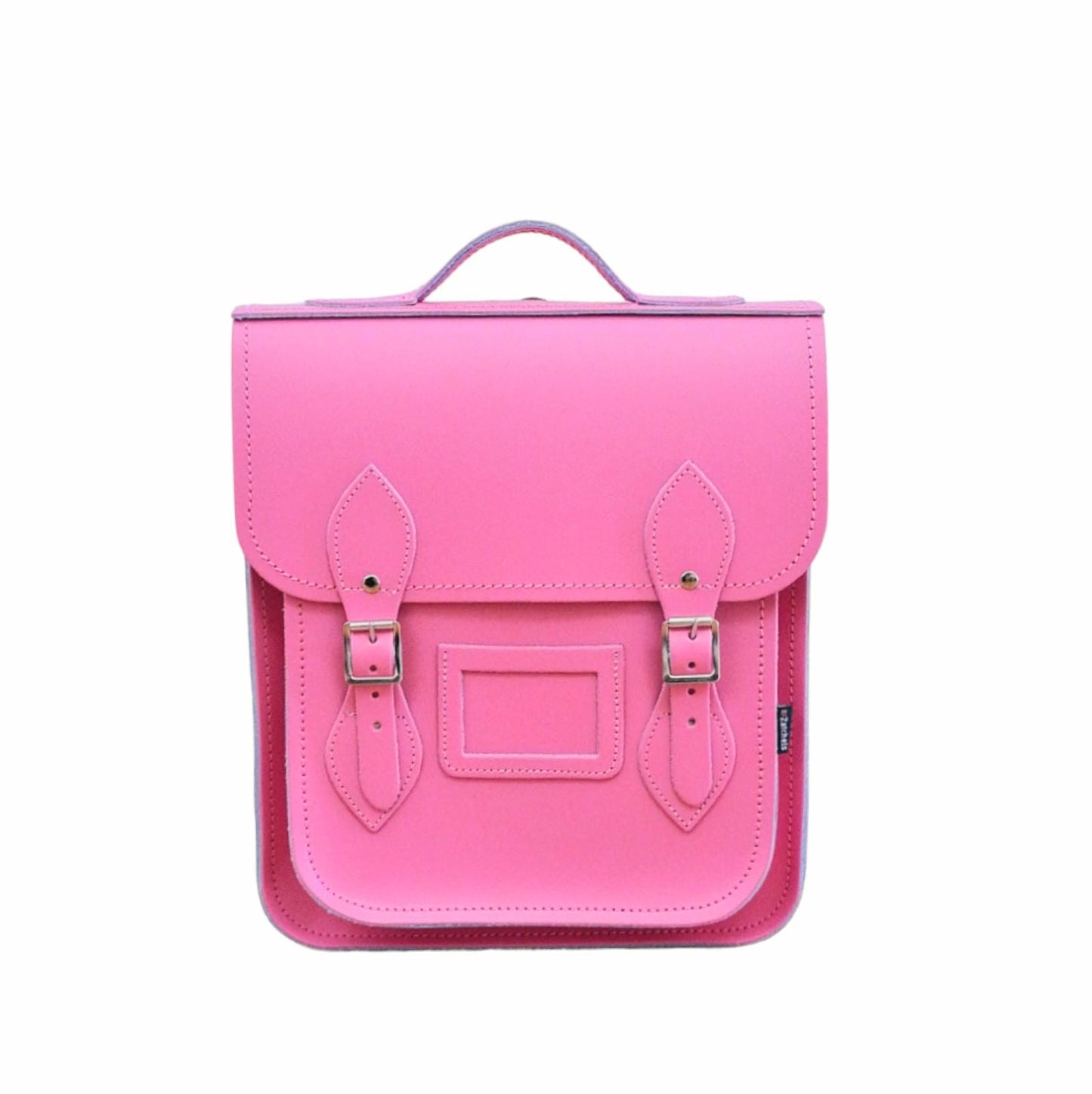 Handmade Leather City Backpack - Hot Fuchsia-0