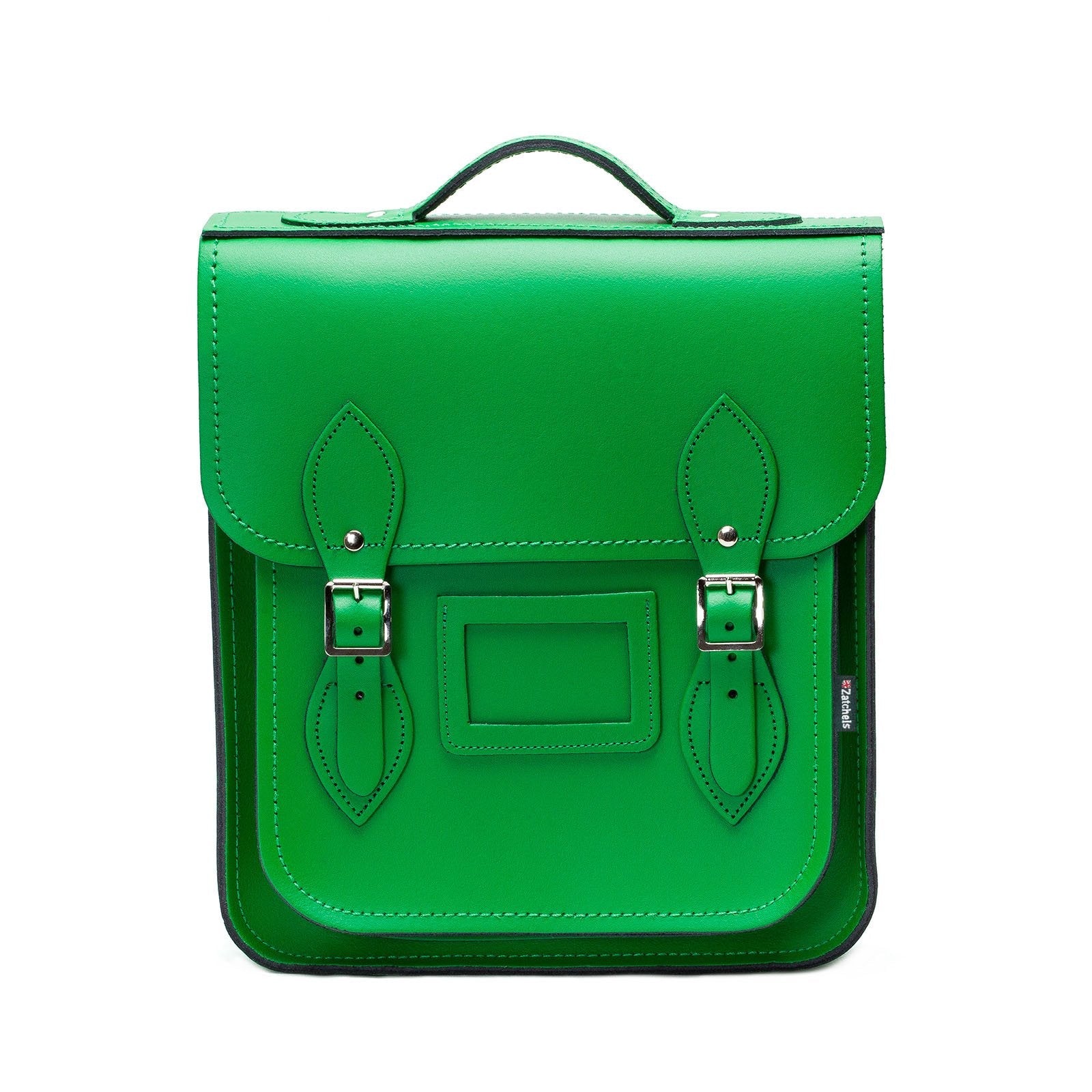 Handmade Leather City Backpack - Green-0