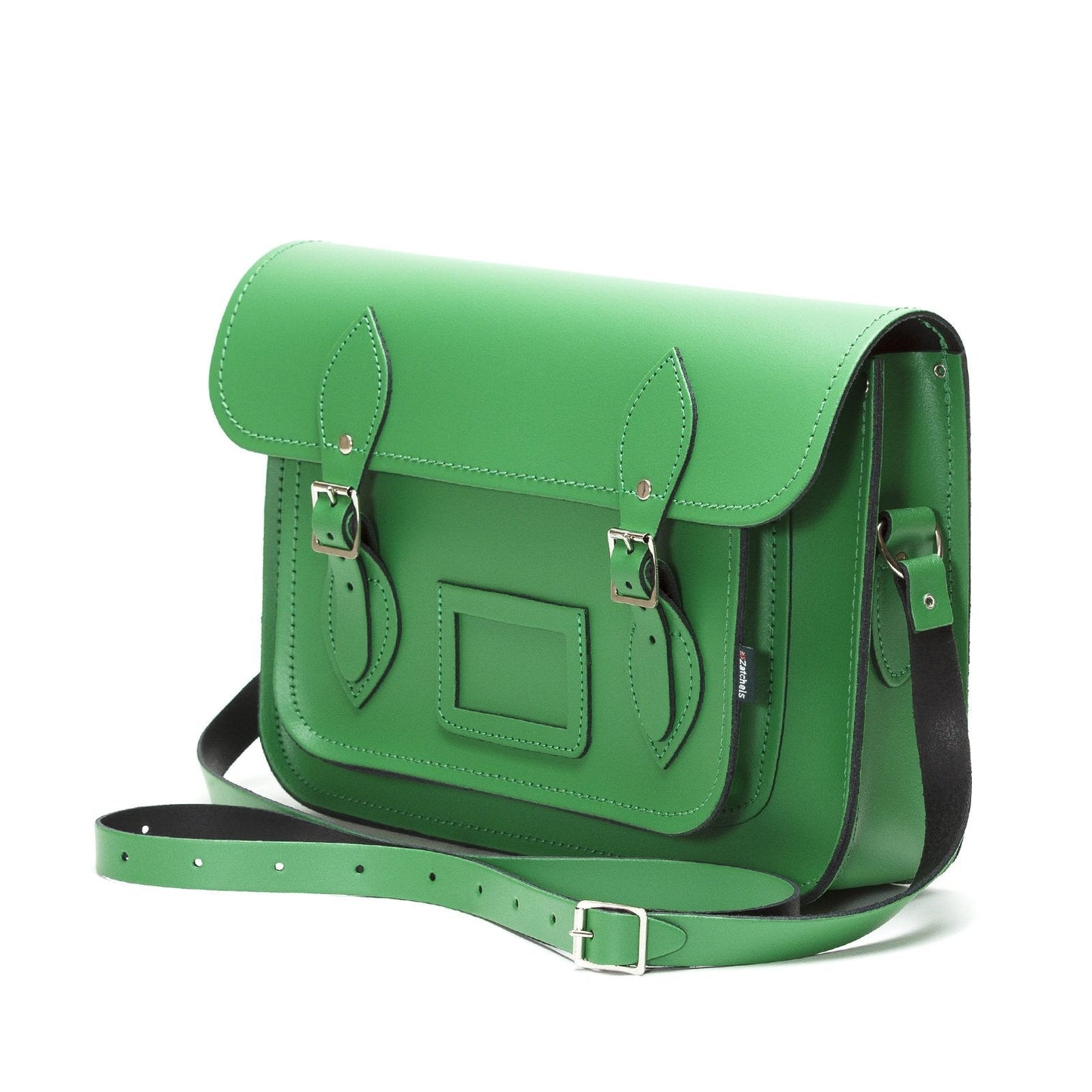 Handmade Leather Satchel - Green-2