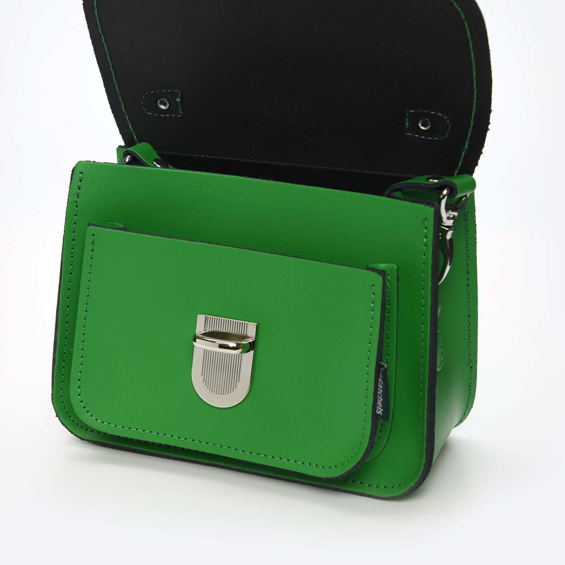 Luna Handmade Leather Bag - Green-2