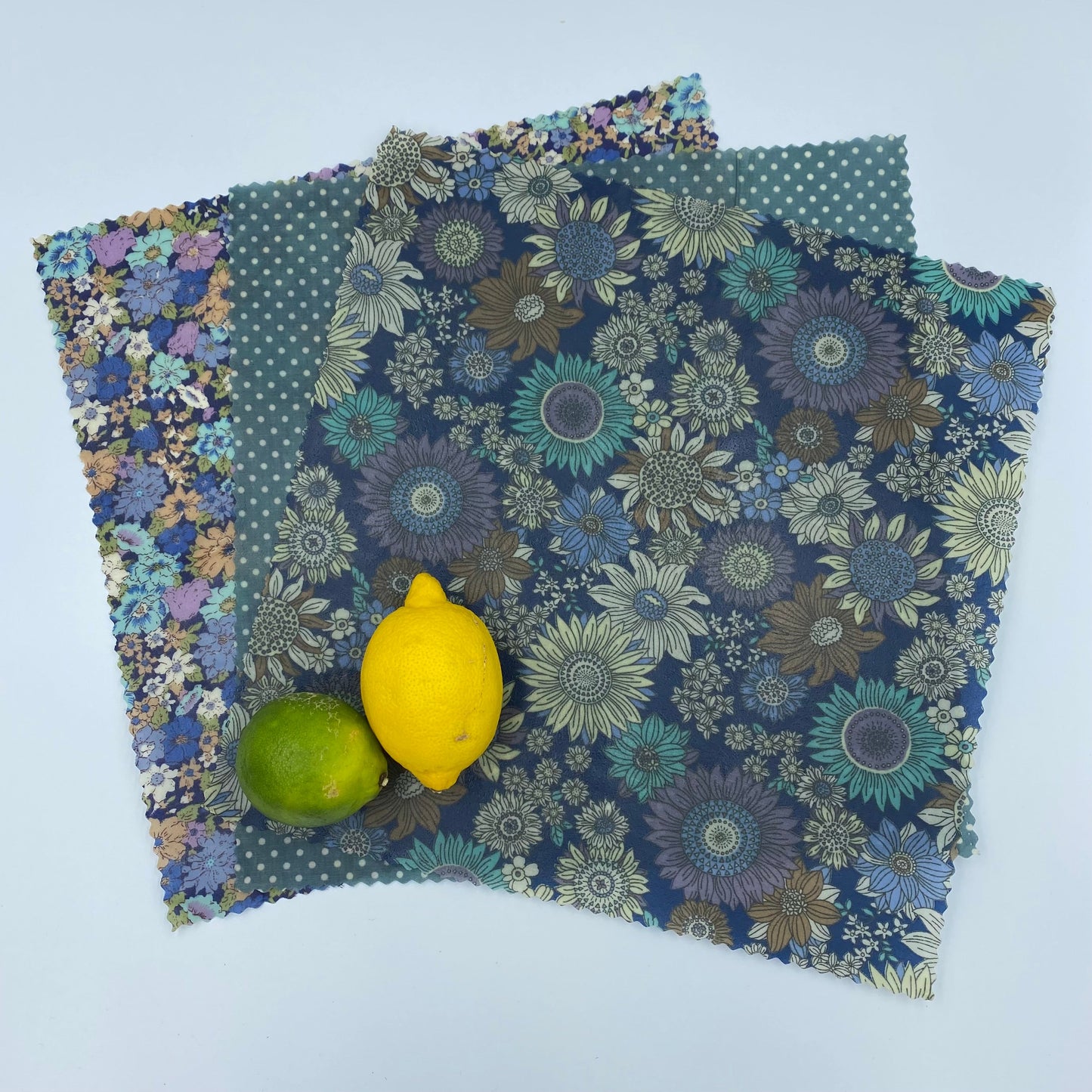 Blue Sunflower- Eco Friendly Beeswax Wrap-7