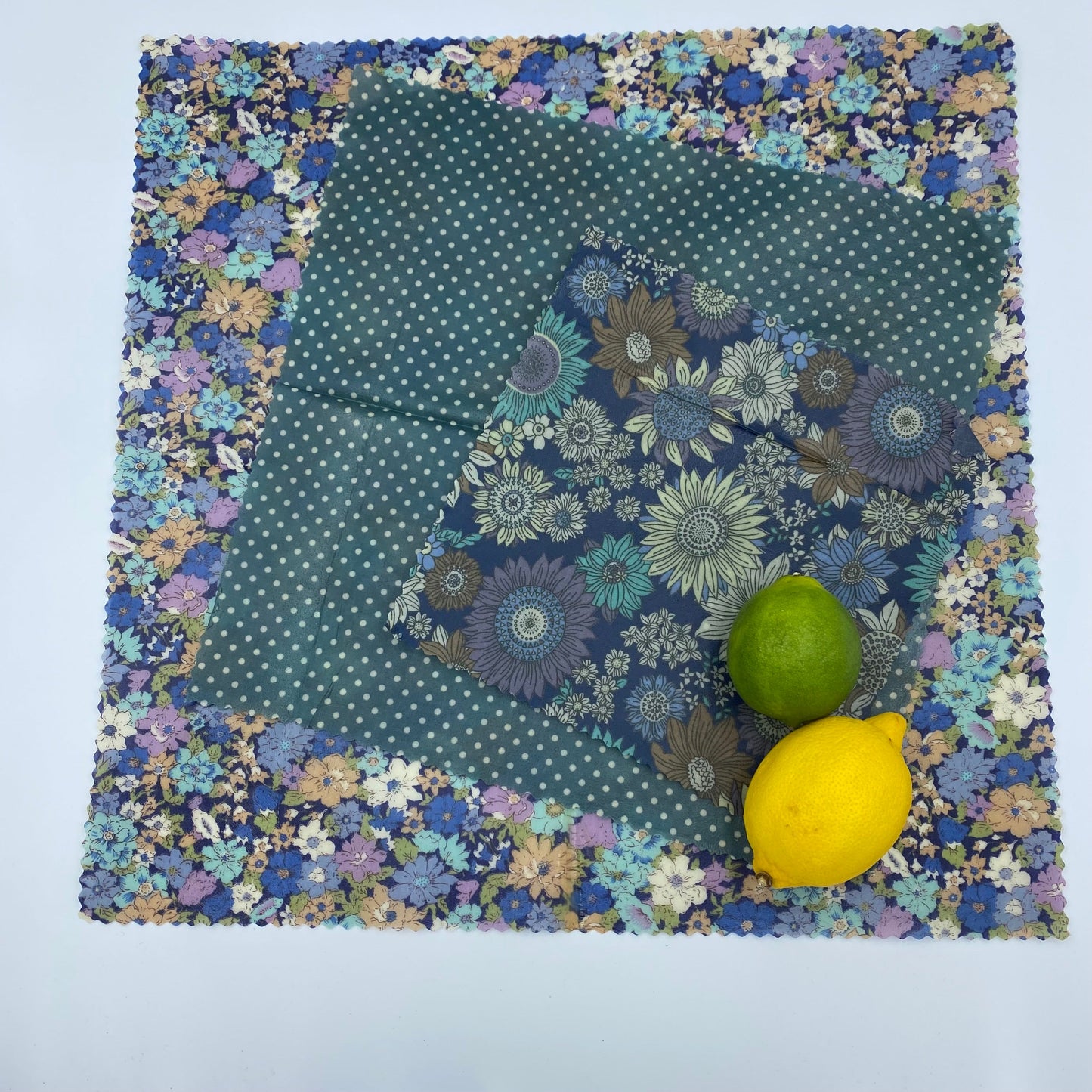 Blue Sunflower- Eco Friendly Beeswax Wrap-5