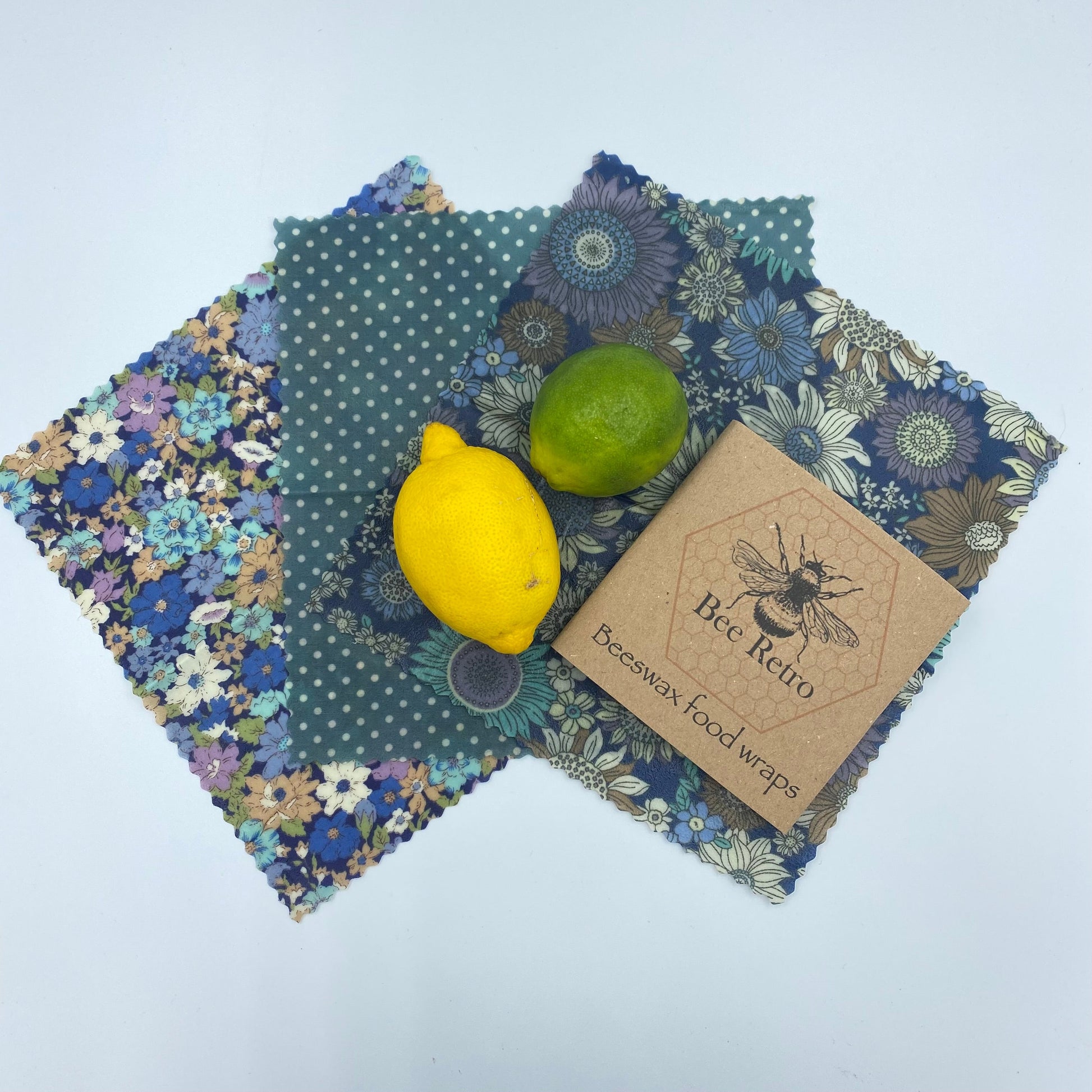 Blue Sunflower- Eco Friendly Beeswax Wrap-6